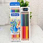 DOMS BI- COLOUR PENCILS 12 SHADES